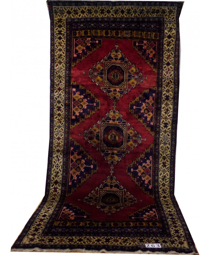 Handmade Turkish Central Anatolian Nomadic Big Runner Original Wool on Wool Carpet – FREE SHIPPING..!