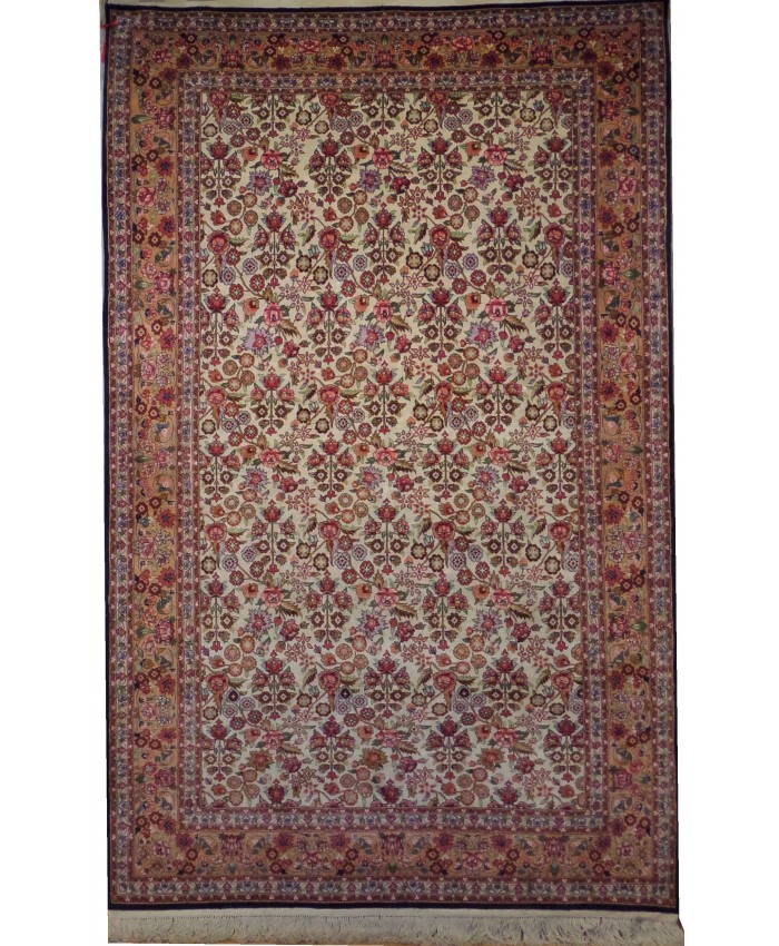 Handmade Silk on Wool and Cotton Carpet – FREE SHIPPING..!