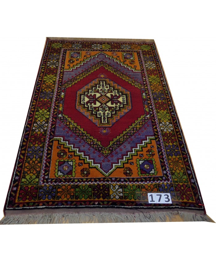 Turkish Cappadocia Ortakoy Nomadic Handmade Wool on Wool Carpet – FREE SHIPPING..!