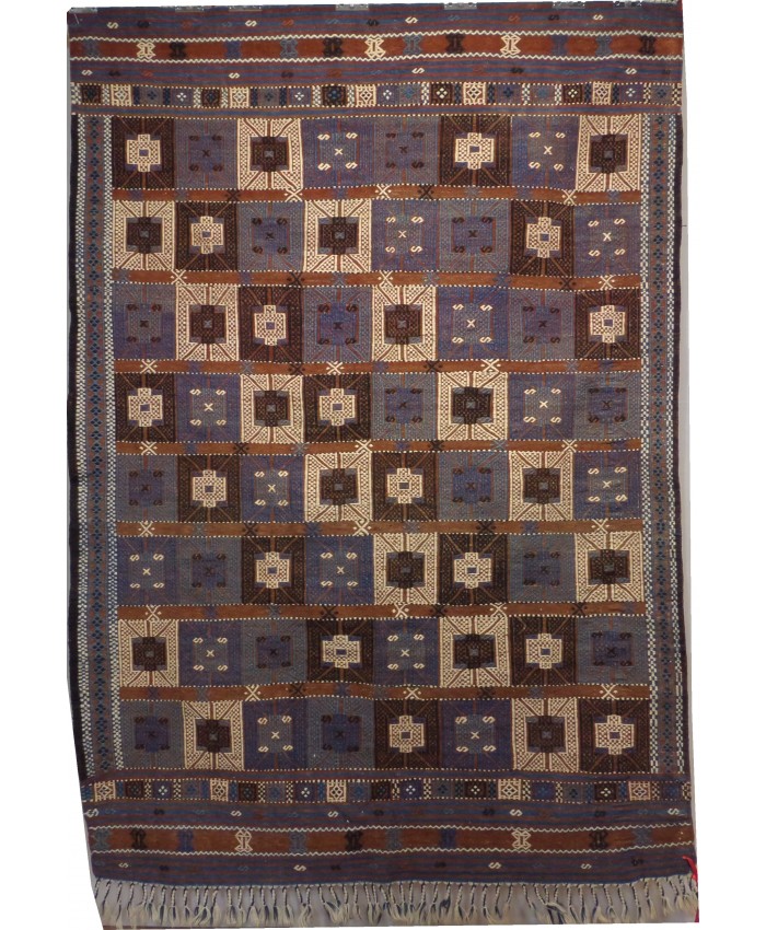 Handmade Turkish İzmir Bergama Cecim Original Wool On Cotton Kilim – FREE SHIPPING..!