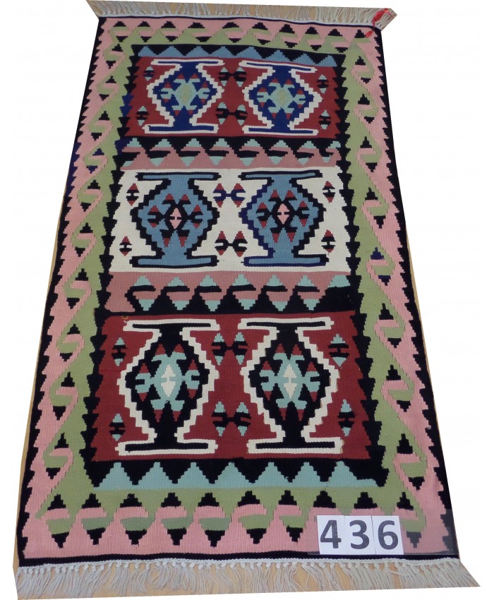 Handmade Turkish Kayseri Acrylic Original Kilim – FREE SHIPPING..!