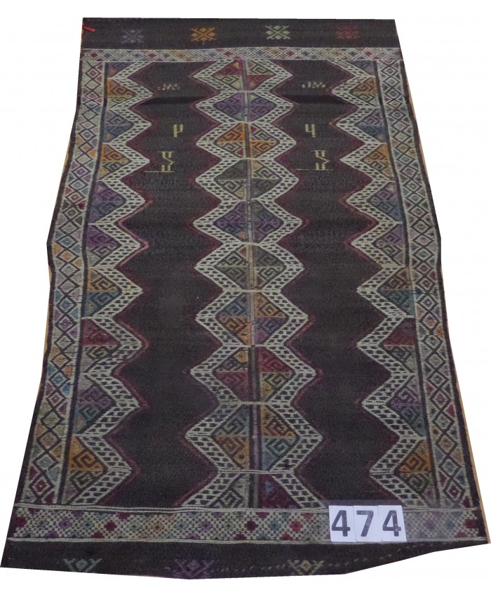 Handmade Turkish Anatolian Nomadic Cecim Kilim Original Wool On Wool  – FREE SHIPPING..!