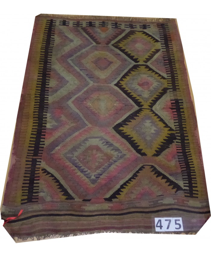 Handmade Turkish Anatolian Nomadic Kilim Original Wool On Wool  – FREE SHIPPING..!