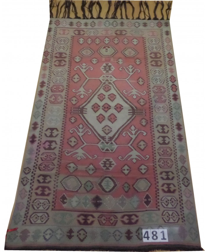 Handmade Turkish Anatolian Nomadic Kilim Original  Wool On Wool  – FREE SHIPPING..!