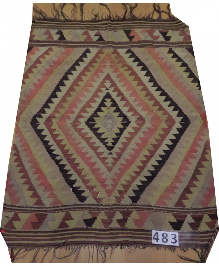 Handmade Turkish Anatolia Nomadic Kilim Original Wool On Wool  – FREE SHIPPING..!