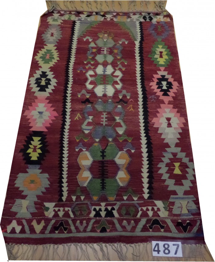Handmade Turkish Anatolia Nomadic Kilim Original Wool On Wool – FREE SHIPPING..!