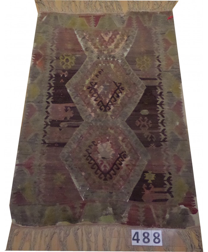 Handmade Turkish Anatolian Nomadic Kilim Original Wool On Cotton – FREE SHIPPING..!