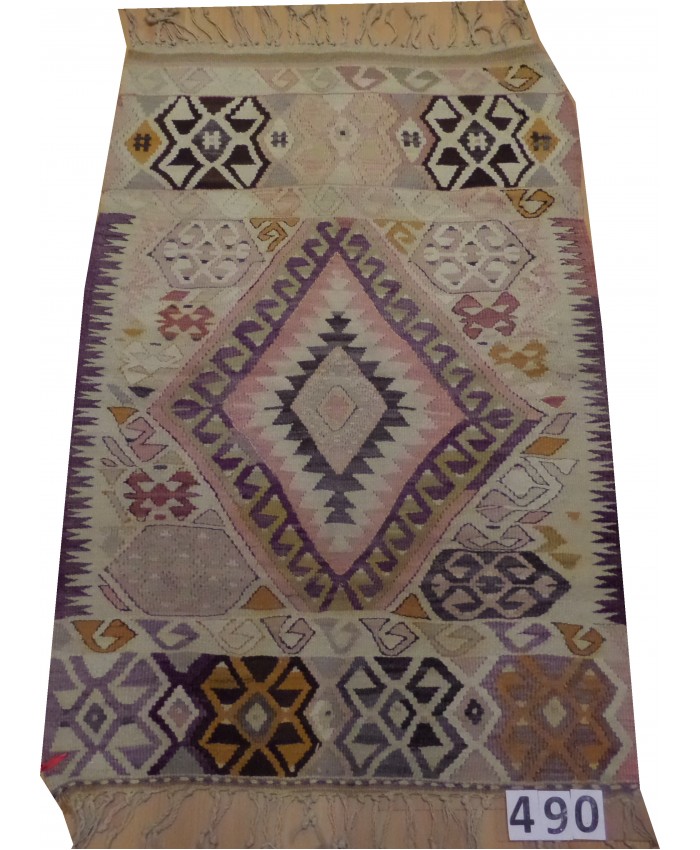 Handmade Turkish Anatolia Nomadic Kilim Original Wool On Wool – FREE SHIPPING..!