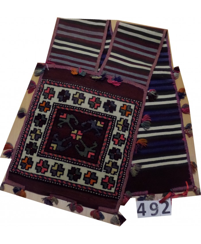 Handmade Turkish Anatolia Saddle Bag Carpet Original Wool On Wool – FREE SHIPPING..!