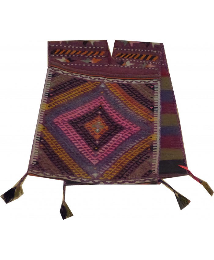 Handmade Turkish Anatolian Nomadic Fethiye Seydiler SaddleBag Original Wool On Wool – FREE SHIPPING..!