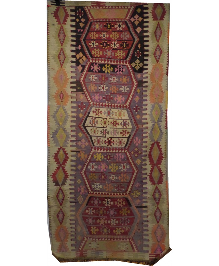 Handmade Turkish Anatolia Nomadic Kilim Original Wool On Wool – FREE SHIPPING..!