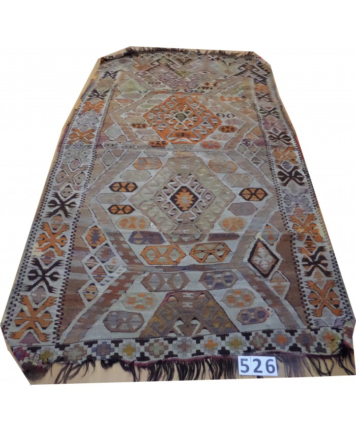 Handmade Turkish Anatolian Nomadic Kilim Original Wool On Wool – FREE SHIPPING..!