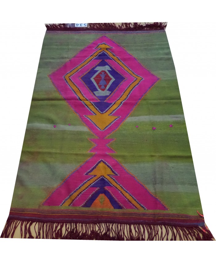 Handmade Turkish Anatolian Nomadic Kilim Original Wool On Wool – FREE SHIPPING..!