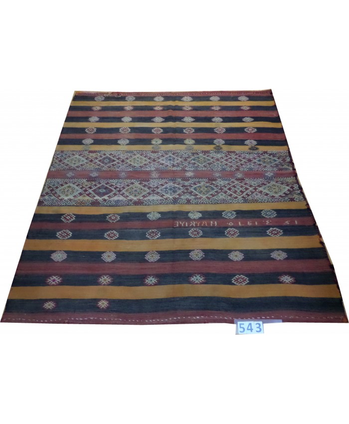 Handmade Turkish Anatolian Nomadic Cecim Kilim Original Wool On Wool – FREE SHIPPING..!