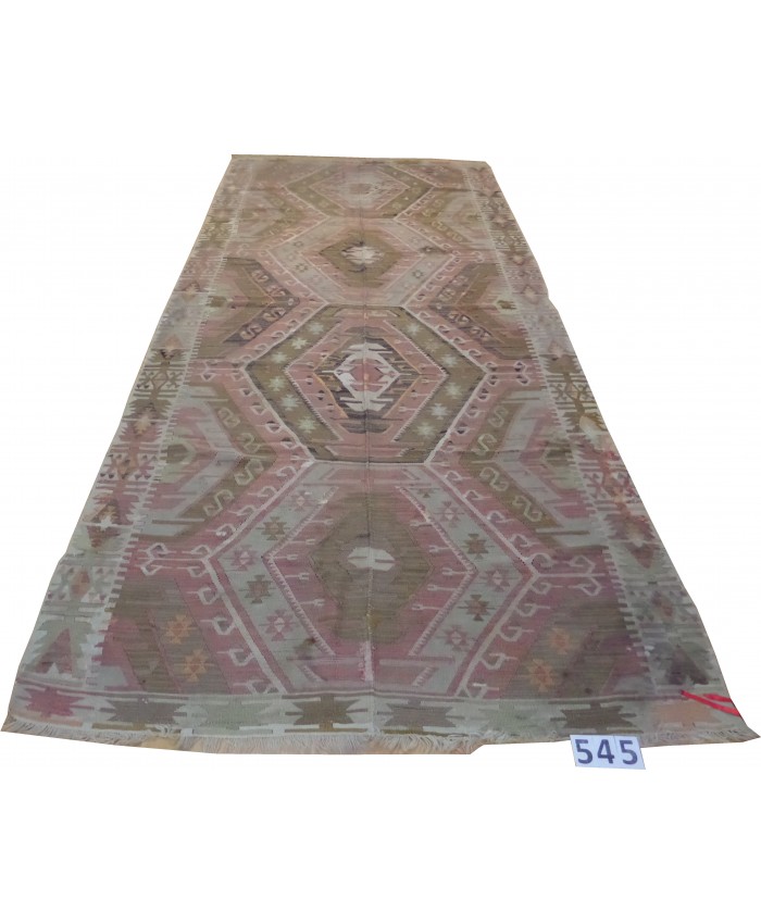 Handmade Turkish Anatolian Nomadic Kilim Original Wool On Wool – FREE SHIPPING..!