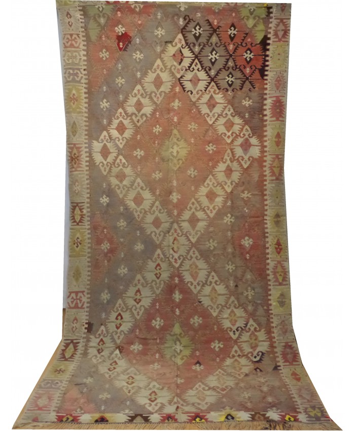 Handmade Turkish Anatolian Nomadic Kilim Original Wool On Wool – FREE SHIPPING..!