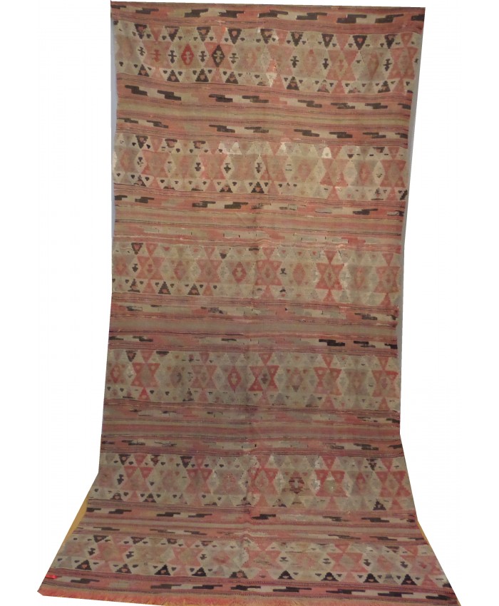 Handmade Turkish Anatolian Nomadic Kilim Original Wool On Wool – FREE SHIPPING..!